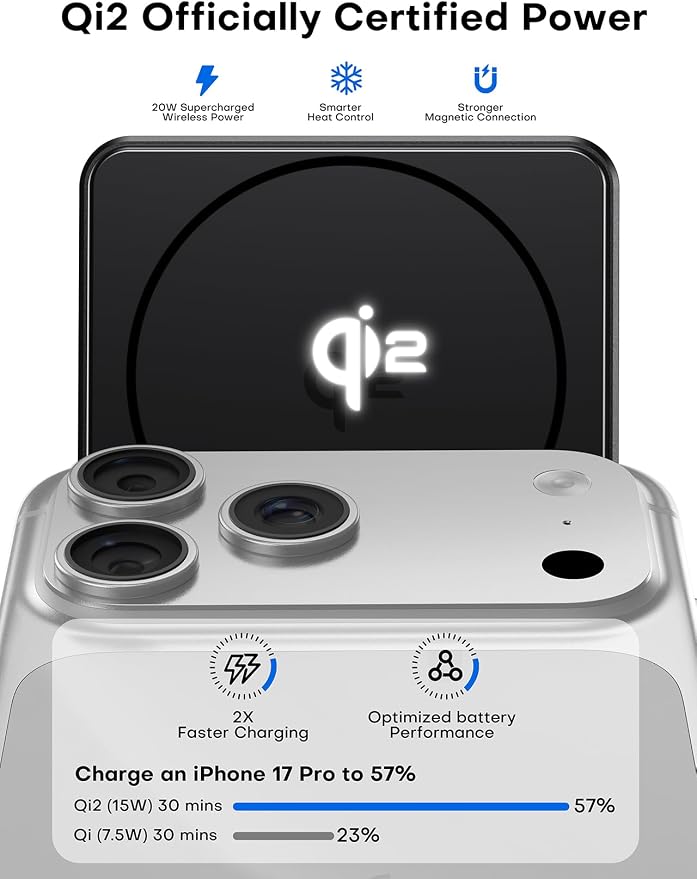 for Magsafe Power Bank Portable Charger 10000mAh Qi2 for iPhone 12-17 | Magnetic USB C Battery Pack, PD 20W Ultra Fast Charging - Image 3
