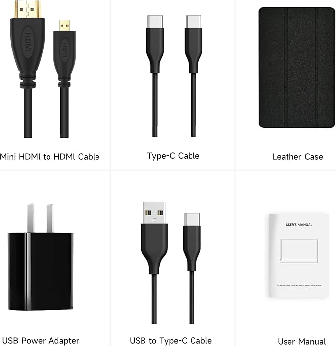 AYY 15.6 Inch Portable Monitor 1080P FHD USB-C HDMI External Display for Laptop Phone MAC PS5 Switch Xbox, Ultra-Slim 100% sRGB Portable Second Screen with Dual Speakers & Smart Cover, IPS, Black - Image 7