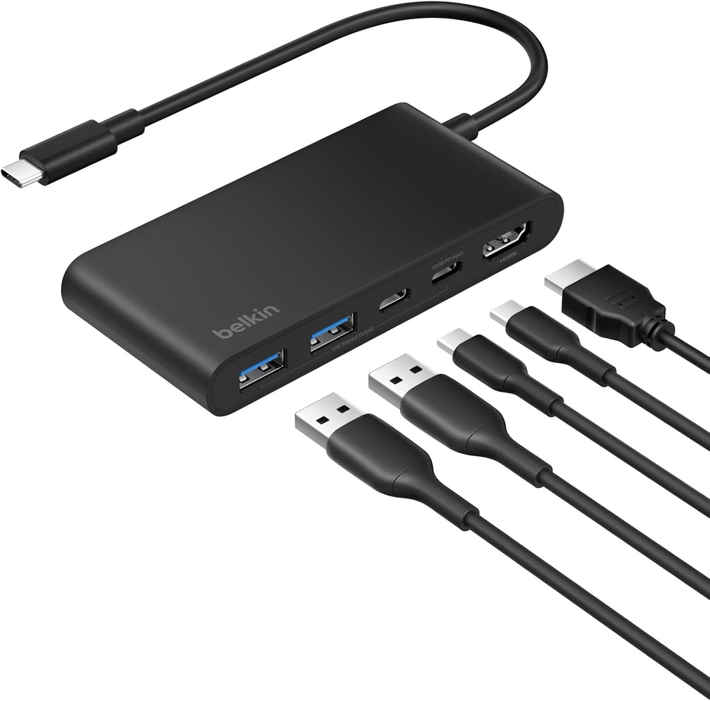 Belkin USB-C Hub 5-Port 4K HDMI 2.0 100W PD for MacBook, iPad & laptops by Belkin