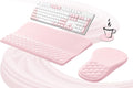 Ospelelf Ergonomic Mouse Pad and Keyboard Stand Wrist Rest Set, Memory Foam Comfort, Pain Relief for Typing, Office Desk Accessories, Pink by OspelelfOfficeSupplies