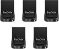 SANDISK 64GB 5-Pack Ultra Fit USB 3.2 Gen 1 Flash Drive (5x64GB) - Up to 300MB/s, Plug-and-Stay Design, Non-Retail Packaging - SDCZ430-064G-GAM5C by SANDISK