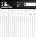 EVEO Cable Hider Wall 306” - Cable Raceway Cord Hider - Wire Covers for Cords on Wall, Cord Cover, Wall Cable Hider, Cable Concealer, Wire Hiders for TV on Wall Management-20X (L16 W0.95 H0.5) - White by EVEO