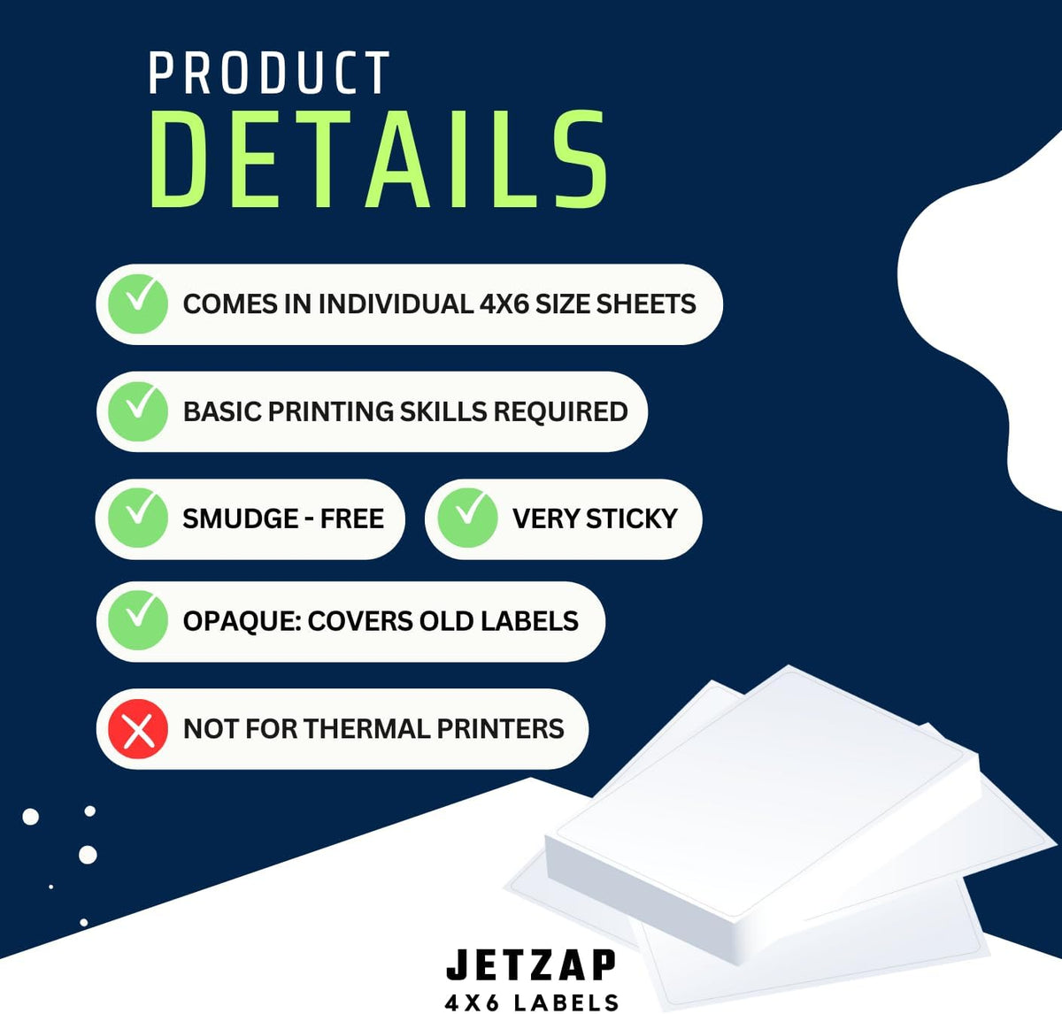 JETZAP Pre-Cut 4x6 Shipping Labels | Work on Most Inkjet and Laser Printers | Just Load & Print | USPS UPS FedEx for Home Printers | 120 Pack - Image 5