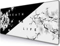 Gaming Mouse Pad, Large Mouse Pads for Desk, Non-Slip Rubber Base Mousepad, Keyboard Mouse Mat Desk Pad with Stitched Edges, 31.5x11.8 inch Sakura Death Life Floral by SANWUMIAN
