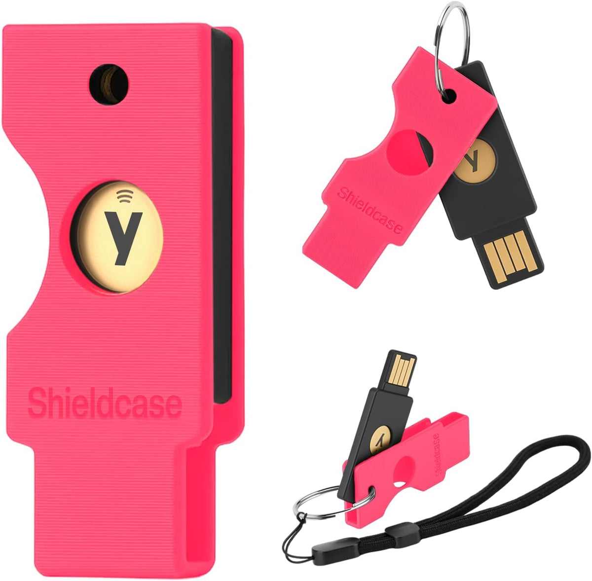 Protective Case for Yubikey 5 NFC, Pink by Shieldcase