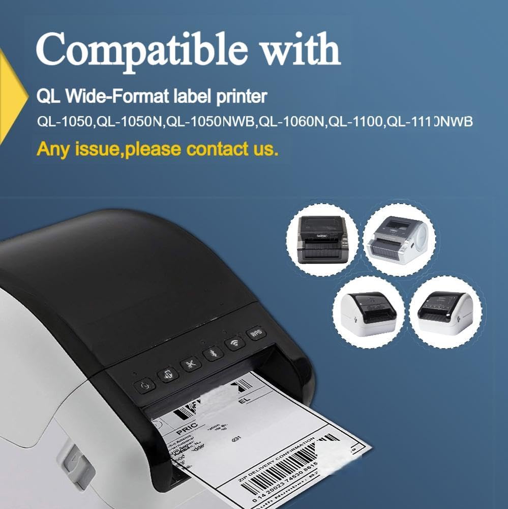 BETCKEY - Compatible Shipping Labels Replacement for Brother DK-1241 (4" x 6"), Use with Brother QL Label Printers [10 Rolls + 2 Reusable Cartridges] - Image 4