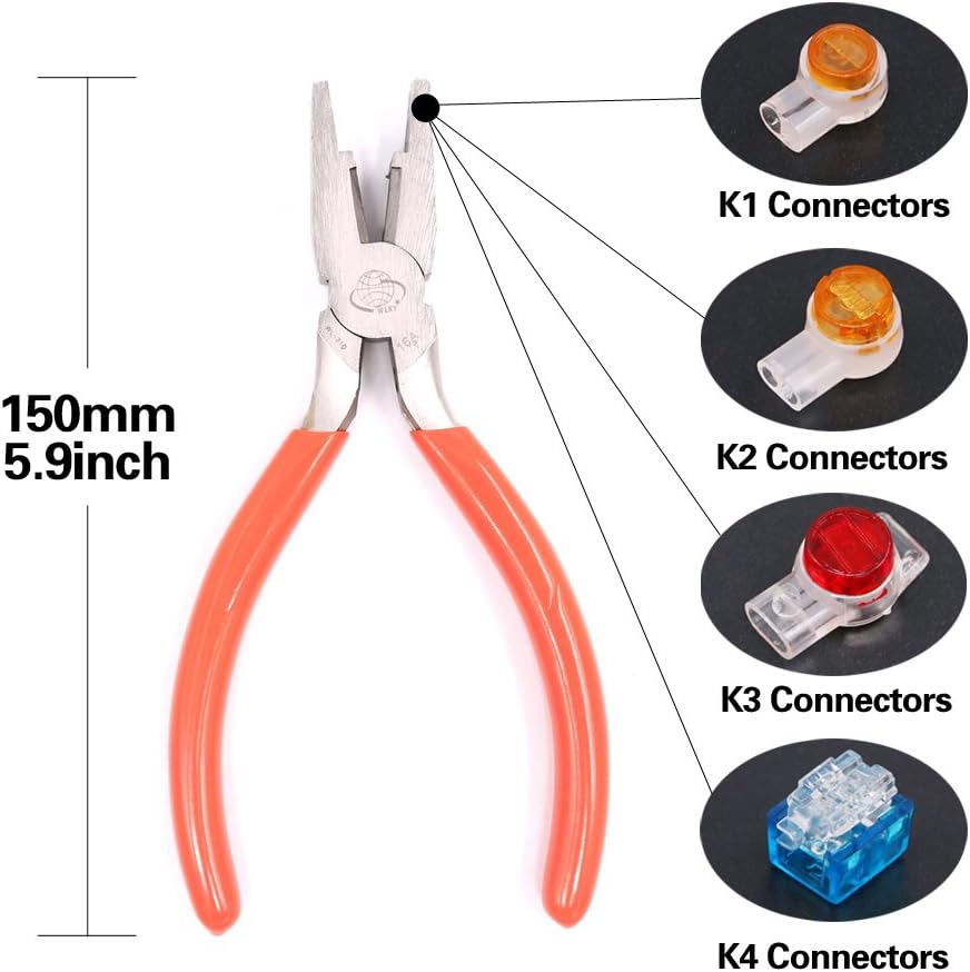 Hilitchi 200-Pcs Data Phone Wire Butt Splice 2/3 Ports UY/UR/UB Crimp Terminal Connectors Assortment Kit - with Connector Crimping Pliers - Image 3