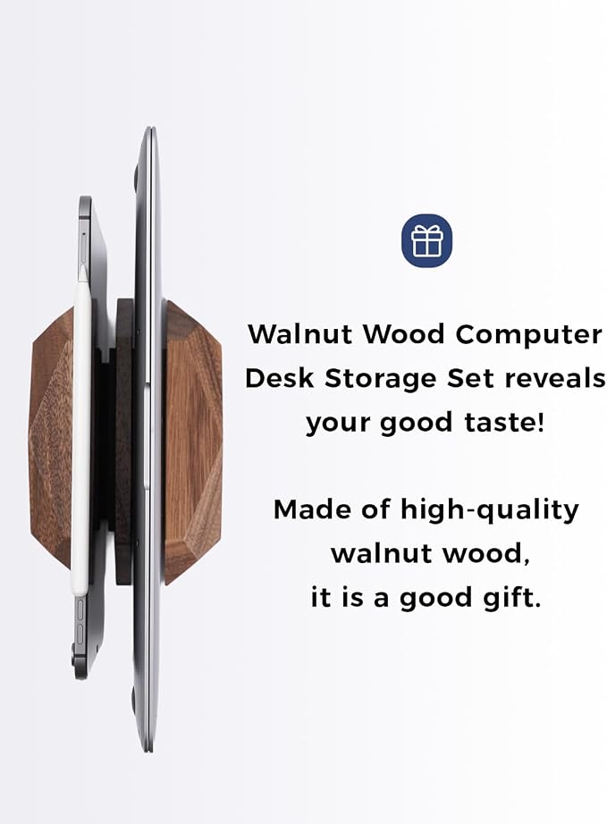 Dual Laptop Holder Adjustable Vertical Laptop Stand, 2 Slots MacBook Stand Wood,Wooden Laptop Stand,Vertical Laptop Holder for Desk, Widen Dock Fits All MacBook/Surface pro - Image 7