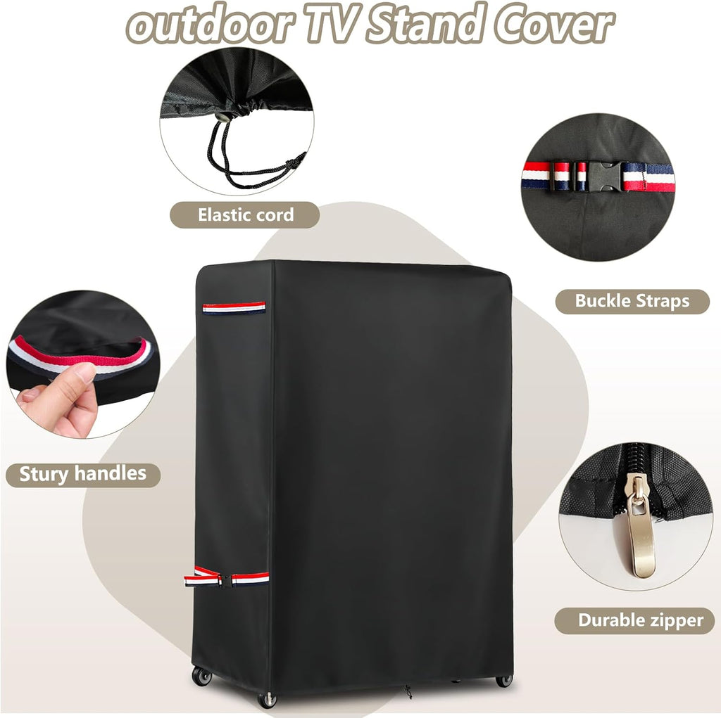 Weatherproof Outdoor TV Stand Cover for 55-60 Inch Rolling/Mobile Stand - Image 3
