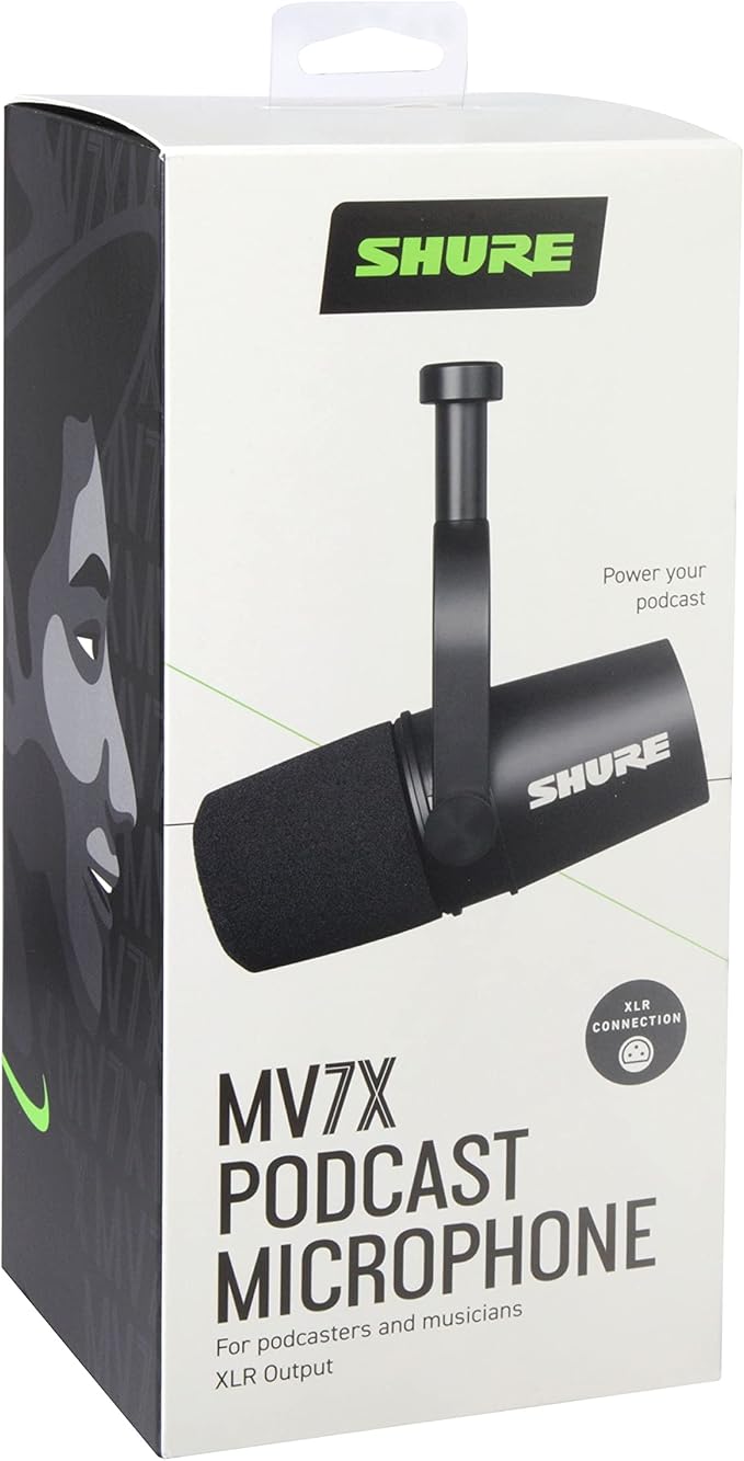 Shure MV7X XLR Dynamic Podcast & Recording Microphone - Black | XLR dynamic mic with voice-isolating technology and all-metal build for podcasting and vocal recording - Image 11