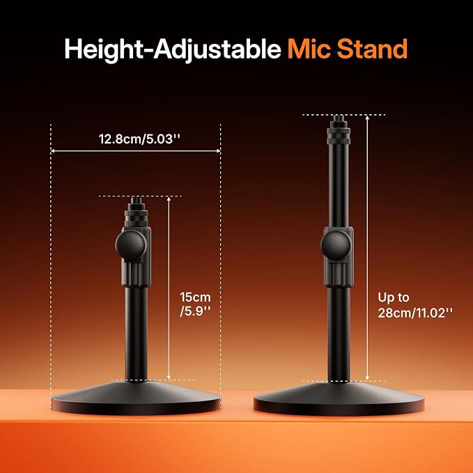 MAONO PD200W Hybrid Wireless Podcast Microphone for PC, Dynamic XLR USB Mic | Desktop Stand Mic with Software, Noise Cancellation, for Vocal Recording, Streaming, Content Creation, Home Studio, Voiceover - Image 8