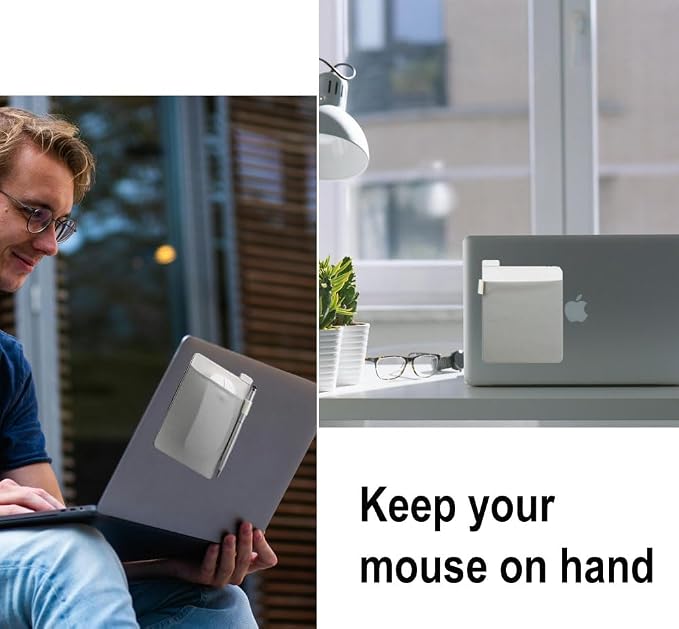 Portable External Hard Drive Carrying Case Sleeve Storage for Laptop, Reusable Adhesive Stick On Holder for Computer Accessories Wireless Mouse/Earphones/USB Cable,Travel Pocket Pouch - Image 2