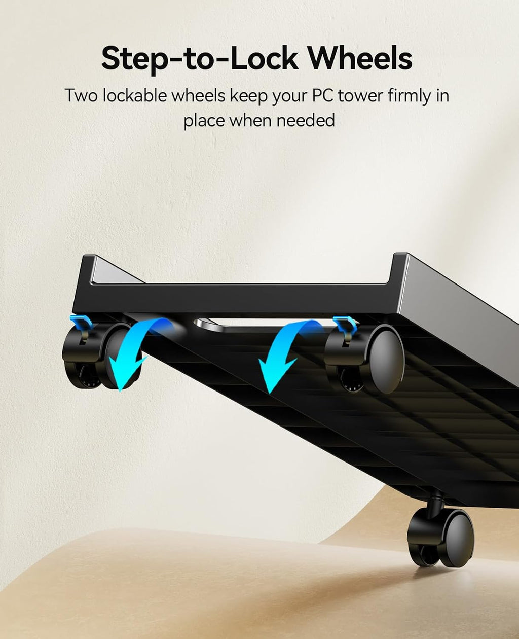 ORICO Mobile CPU Stand for Under Desk, Swivel Wheels, Locking Wheels, CPB2 - Image 3