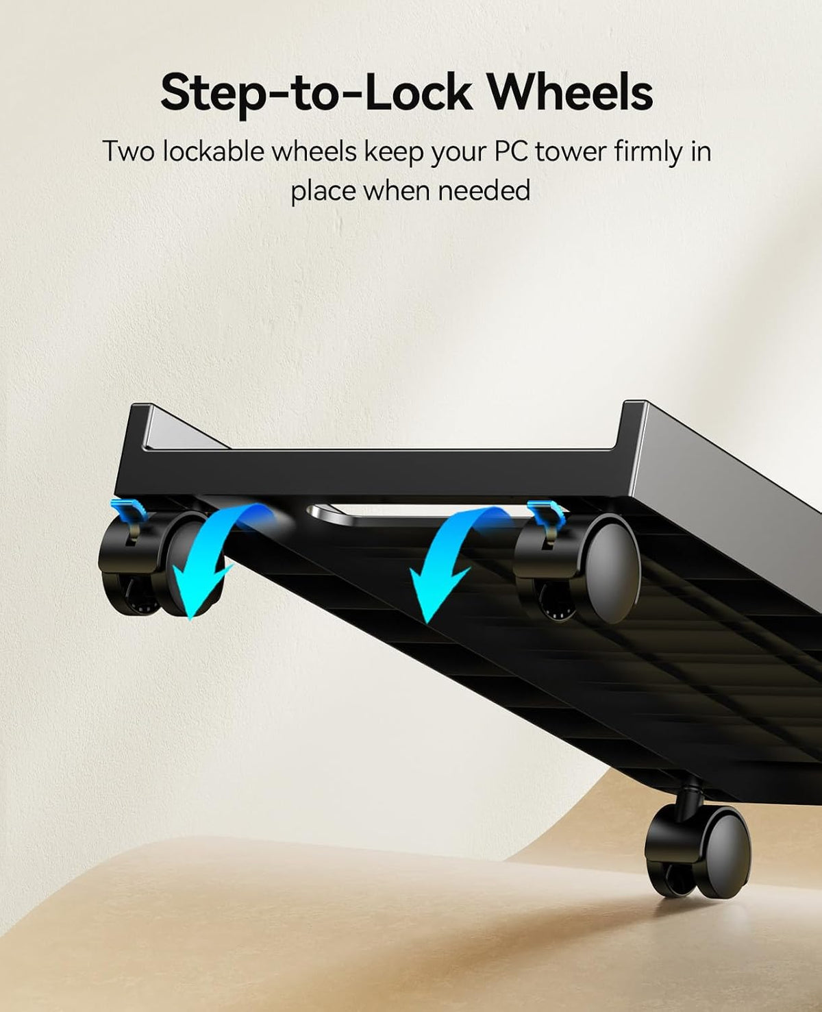 ORICO Mobile CPU Stand for Under Desk, Swivel Wheels, Locking Wheels, CPB2 - Image 3