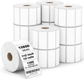 【15600 Labels/12 Rolls】 3-Proof 1" Core Labelebal 2" x 1" Direct Thermal Label (51mm x 25mm) Multipurpose Shipping Address Barcodes Labels Compatible for Zebra & Rollo Desktop Label Printer by Labelebal