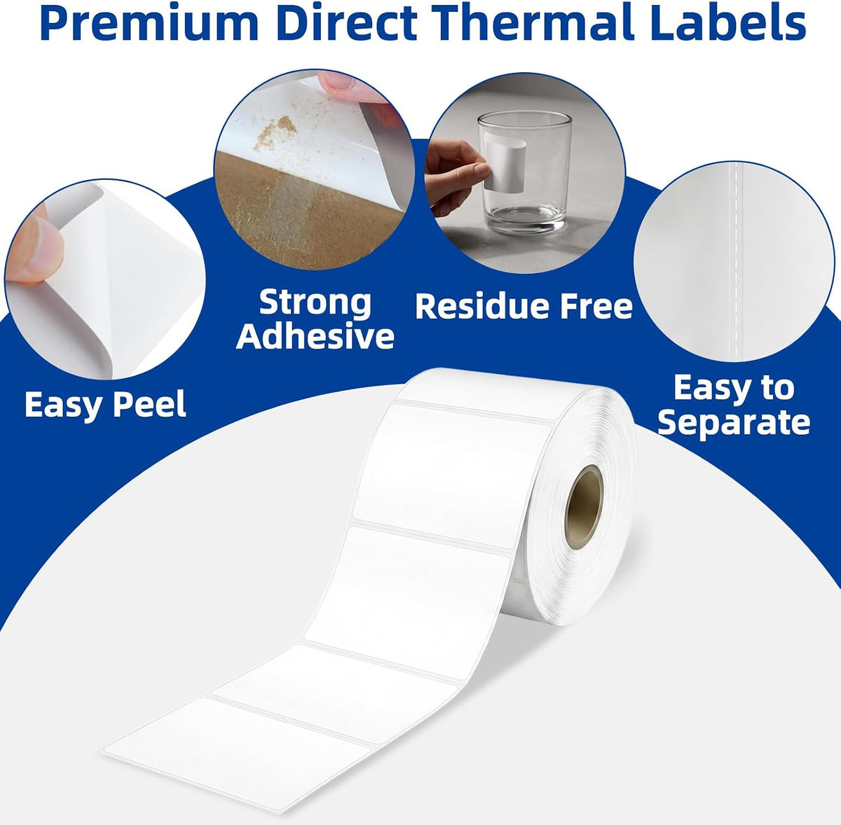 ESSENTIAL 3" x 2" Direct Thermal Labels, 1" Core (700 Labels, 1 Roll) - Image 3