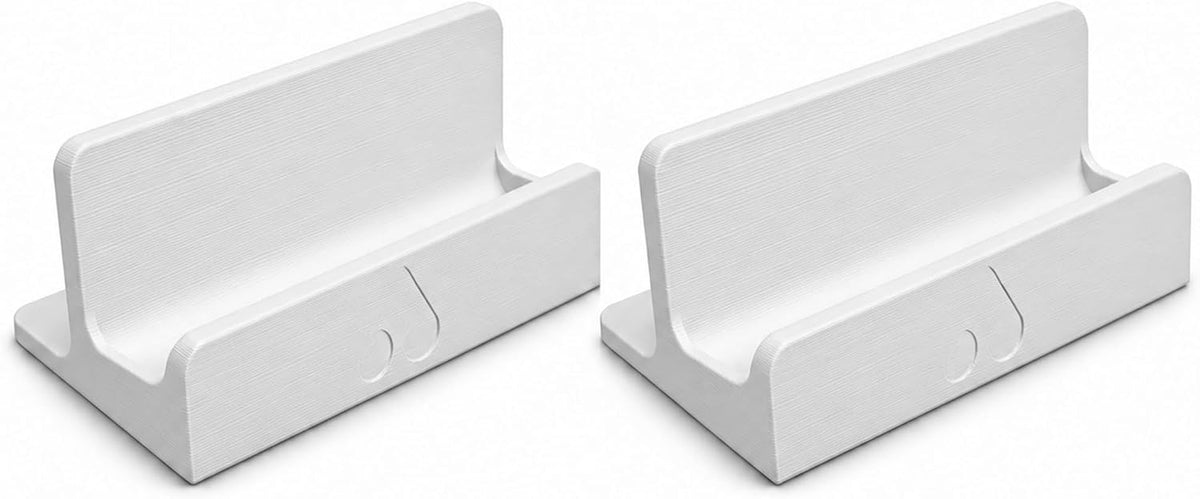 Handheld Gaming Console Stand 2 Pack Compatible with Analogue Pocket – Upright Storage and Display for Your Desk or Shelf, White by splash n color