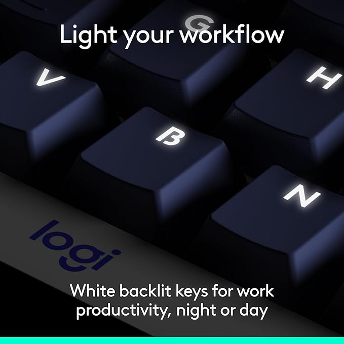 Logitech Alto Keys K98M Wireless Mechanical Gasket Keyboard - Lilac | Customizable, clicky, vibration absorbing gasket, white backlit keys, Bluetooth, USB-C charging, for PC, Mac, Laptops - Image 4