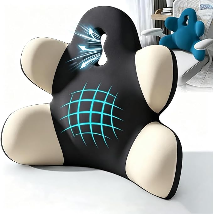 Lumbar Support Pillow for Office Chair, Back Support Pillow for Car, Chair | Office Chair Back Support Improve Lower Back Pain Relief & Sitting Posture, Memory Foam Back Cushion for Long Sitting by Sothuba