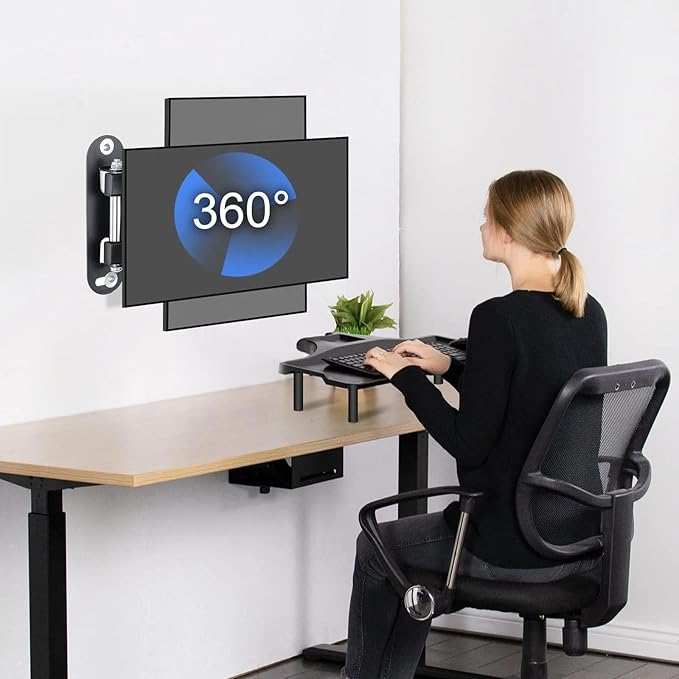 Suptek TV Wall Bracket Mount Swivel and Tilt for Most 15"-32" LED, LCD, OLED Flat Screen TVs and Monitors with VESA 75x75-100x100mm up to 13kg Full Motion Monitor Wall Bracket MA2720 - Image 3