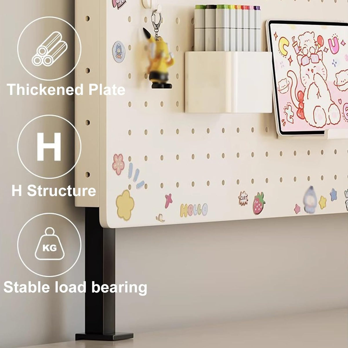 Desk Organizer Pegboard, Clamp-on Display Stand for Accessories, Retail Stores & Events - 60x40cm - Image 6