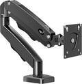 ELG Gas Spring Monitor Arm, Full Motion, 20.9" Reach, 17-35" Screens 19.8 lbs, +85°/-30° Tilt, 360° Rotation, C-Clamp & Grommet, VESA 75x75 to 100x100mm, Cable Organizer, Black by ELG