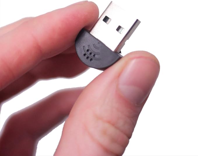 Estiq Super Mini USB 2.0 Microphone Mic for Laptop/Desktop Pcs - Skype/Voip/Voice Recognition Software Driver-Free Audio Receiver Adapter for MSN Pc Notebook,Black - Image 3
