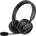 Wireless Headset with Mic for Work, Wireless Headset with Microphone AI Noise Cancelling, Bluetooth 5.3, 60H Battery, Mute Button, Comfortable Over Ear Headphones for PC, Laptop, Call Center, Office by LEVN