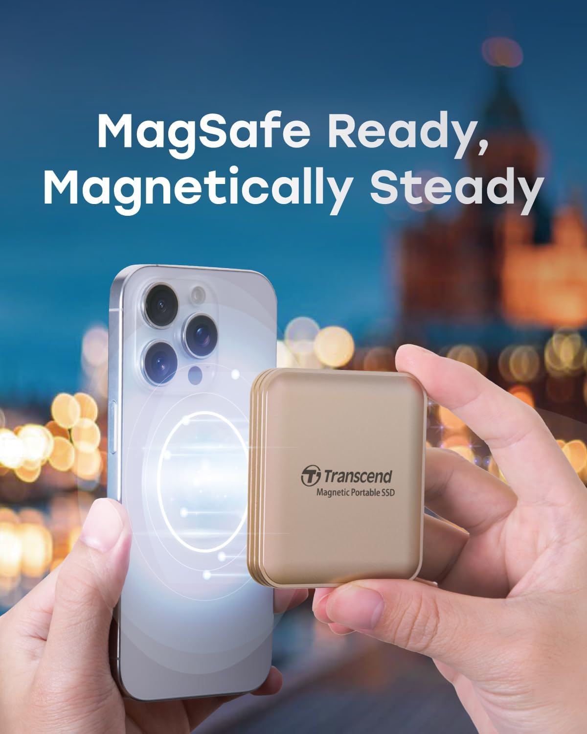 Transcend 1TB ESD420 Portable Magnetic SSD Up to 2000MB/s USB3.2 Gen2x2 - Image 3