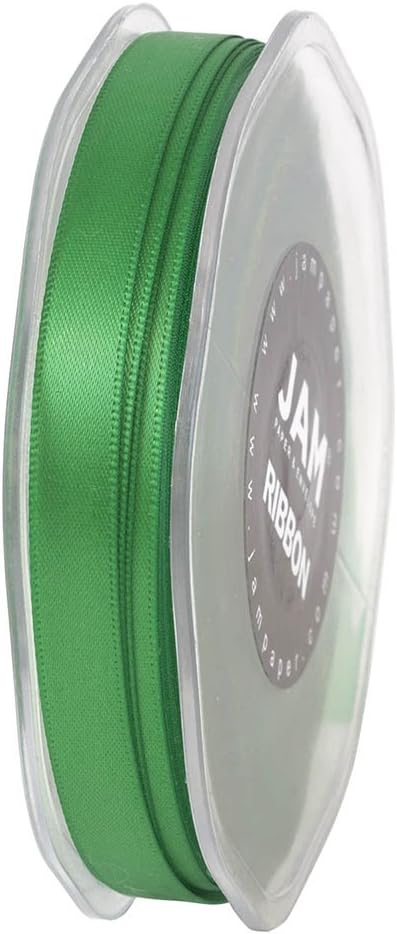 JAM PAPER Double Faced Satin Ribbon - 3/8 Inch Wide x 25 Yards - Emerald Green - Sold Individually - Image 5