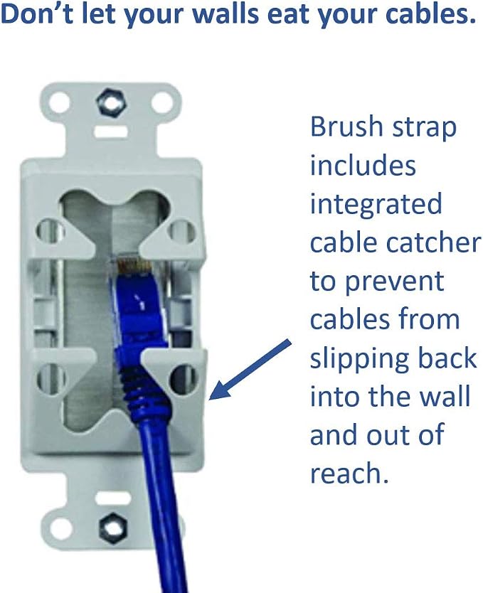 Legrand – OnQ in-Wall Cable Management Kit for Power & Low Voltage Cords – Hides TV or Display Cables Retrofit Behind the Wall – UL Listed TV Cord Hider w/DIY Install & Included Hardware – HT2102WHV1 - Image 7