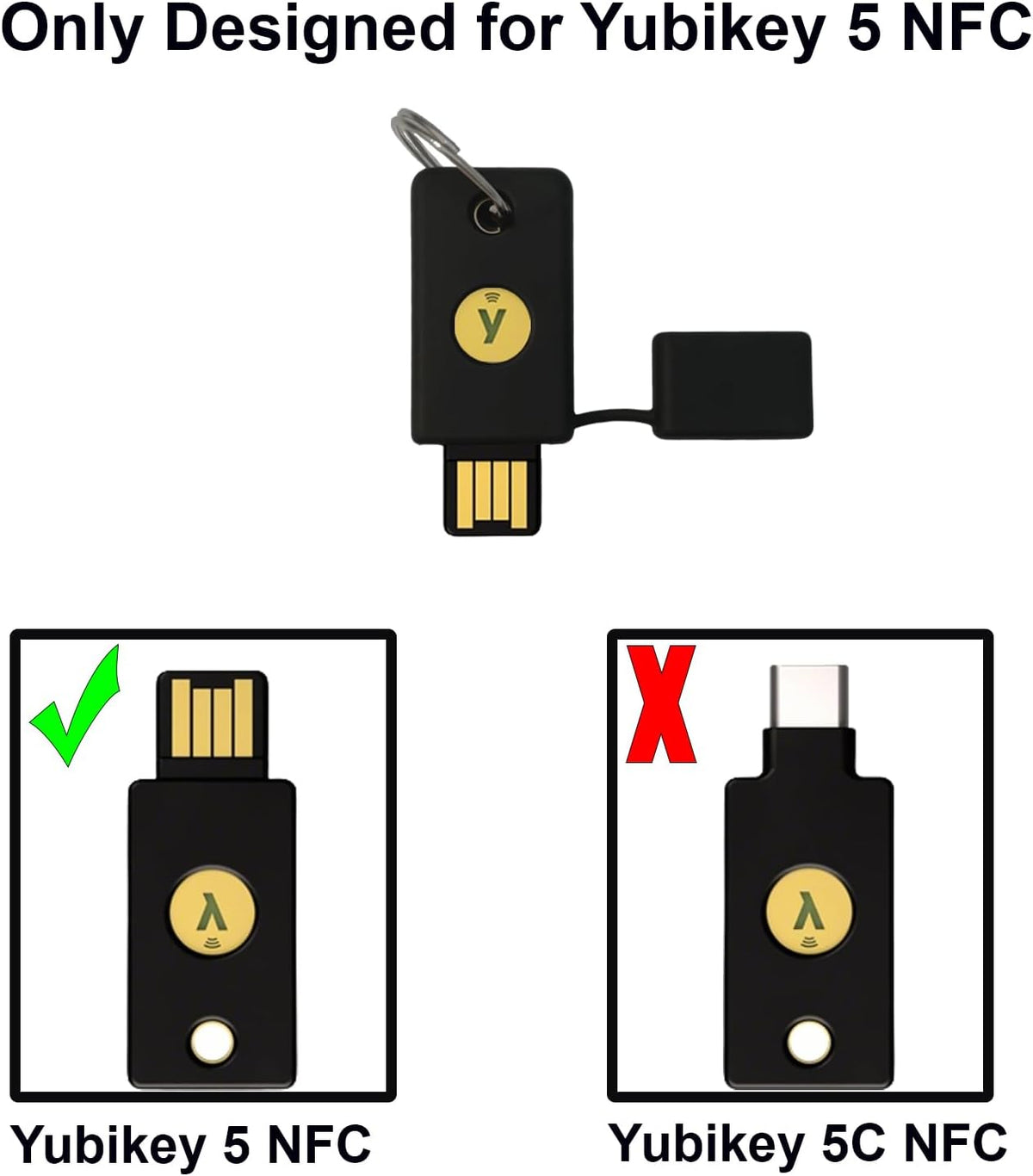 2Pack Case for YubiKey 5 NFC,Silicone Cover Fit for Yubico Security Key - Image 4