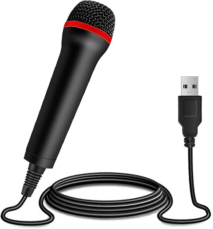 4M 13FT Wired USB Microphone for Rock Band, Guitar Hero, Let's Sing - Compatible with Sony PS2, PS3, PS4, PS5, Nintendo Switch, Wii, Wii U, Microsoft Xbox 360, Xbox One and PC - Image 2