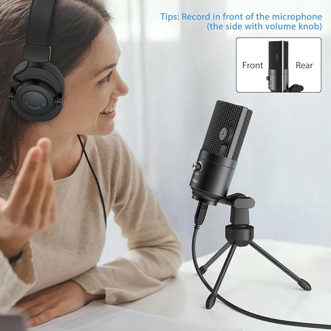 FIFINE K669B USB Microphone, Condenser Recording Mic for Vocals, Meeting | Metal Cardioid Laptop Mic for MAC OS, Windows, Voice Overs, Streaming, Online Meeting and YouTube Videos - Image 9