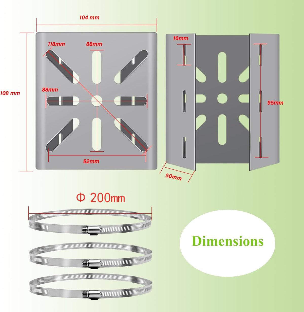 Universal Wall Mounting Bracket with 3 Loops - Image 4