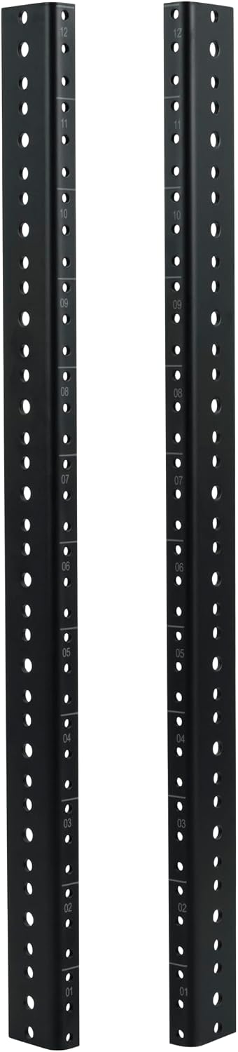 Gator Rackworks Heavy Duty Steel Rack Rail Set, 12U Rack Size (GRW-RACKRAIL-12U) by Gator