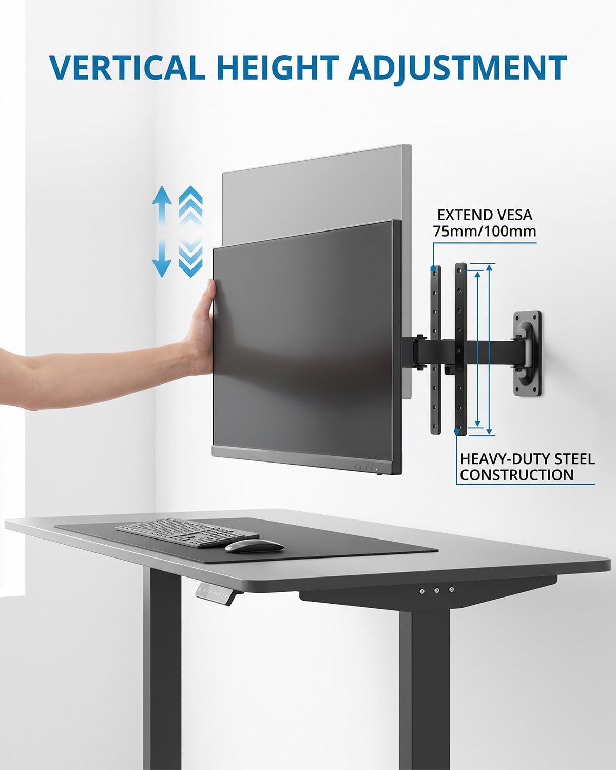 IFCASE Steel VESA Extension Plate for Monitor Wall Mount, 75mm & 100mm - Image 6
