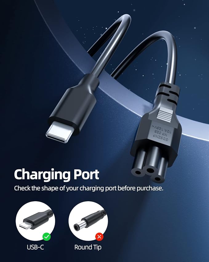 Superer 65W USB C Laptop Charger for Lenovo ThinkPad X1 Carbon T16 T14 T14s T15 E14 E15, Yoga 6 7, IdeaPad Slim 3 5, Chromebook C330 S330, Thinkbook 13s 14 15 16 - Type C AC Adapter Power Supply - Image 2