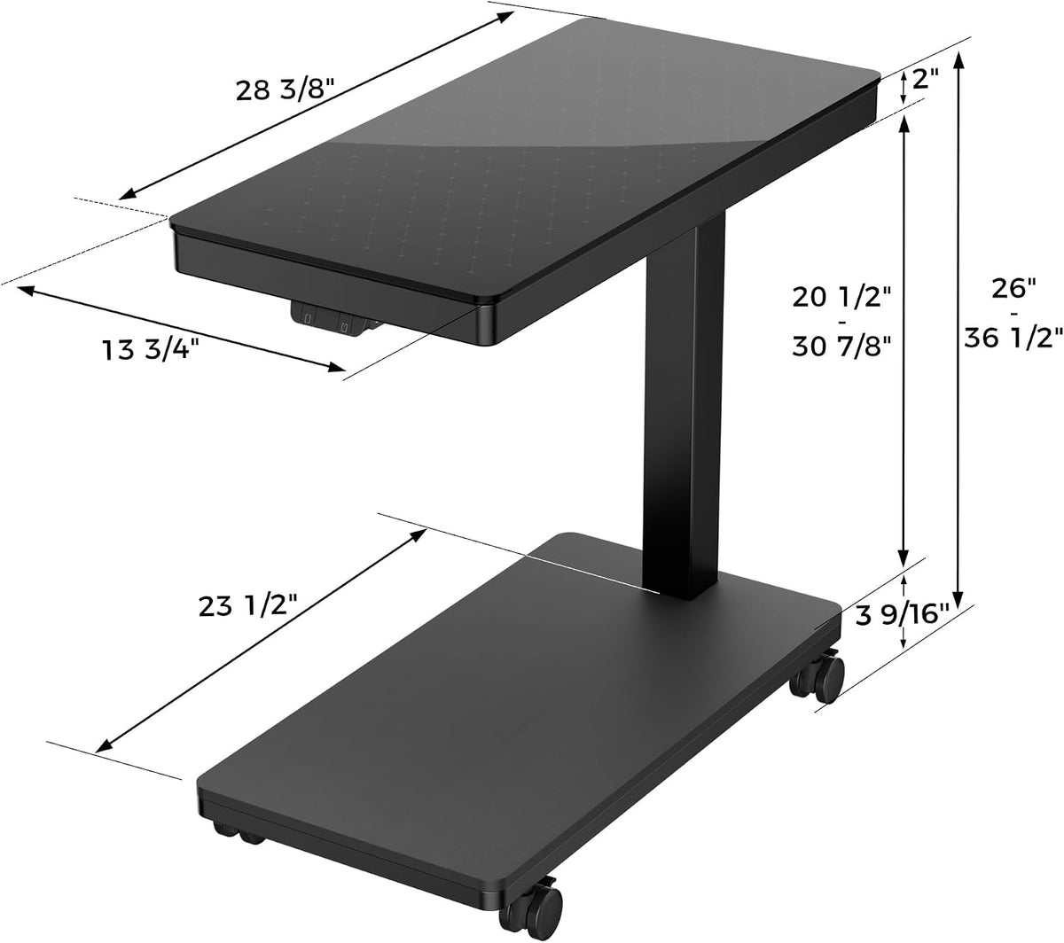 EUREKA ERGONOMIC Height Adjustable Computer Tower Stand, Illuminated Glass Panel PC Stand w/RGB Lights, 2-Tier CPU Holder Cart Under Desk, PC Floor Stand for Office Gaming, APP Control - Image 5