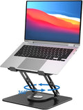 Laptop Stand for Desk Adjustable Computer Stand with 360 Rotating Base Ergonomic Laptop Riser Mount for Desk Foldable Protable Computer Desk Fits with MacBook Pro Air, by Unknown