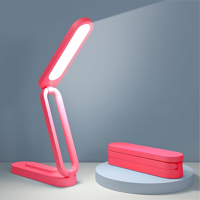 Giryuhd LED Desk Lamp for Office Home & Battery Operated Lamp Rechargeable Lamp Foldable & Portable Light, LED Desk Light Strip, 3 Brightness Dimmable Small Desk Lamp Wireless Reading Lamp by Giryuhd