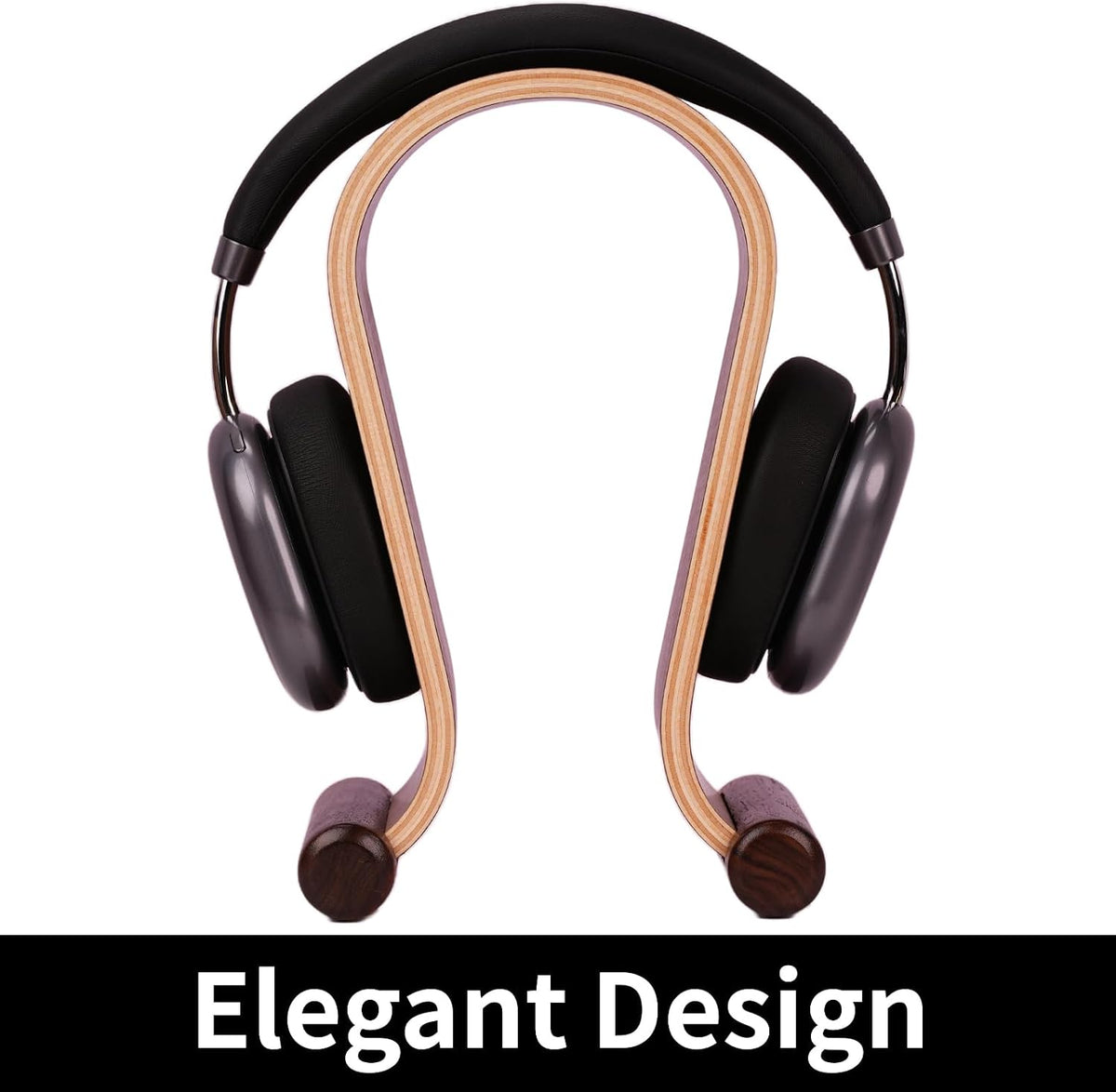 Wood Headphone Stand for Desk - Headset Holder Cute Gaming Wooden Headphones Hanger Hook Rack Base Storage Head Phone Accessories - Image 3