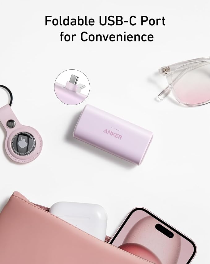 Anker Nano Power Bank,5,000mAh Portable Charger, Built-in USB-C Connector | 5,000mAh 22.5W Portable Charger for iPhone 17 / 16 / 15 Series, Galaxy S23 / S22 Series, iPad Pro / Air, AirPods, and More - Image 3
