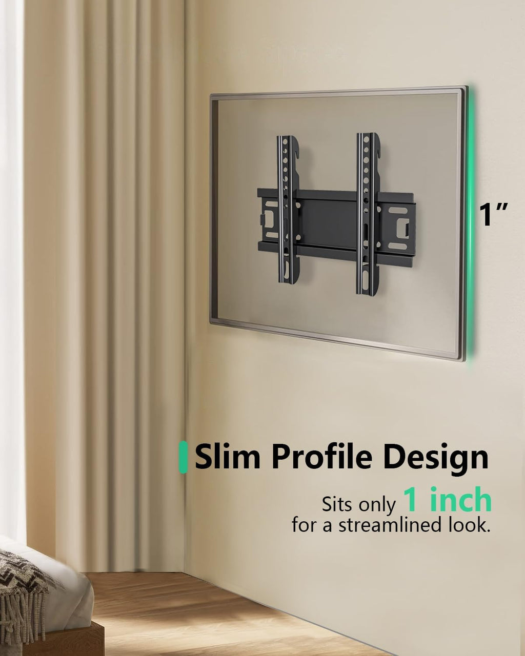Fixed TV Wall Mount for 14-43 Inches Flat Screen TVs & Monitors - Image 2
