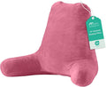 Sasttie Reading Pillow for Bed, Back Pillow for Sitting Up, Rose Pink | 25" Backrest Support Cushion for Couch, Sofa, and Floor, Dorm Essentials, OEKO-TEX, Adjustable Down Alternative Fill by SASTTIE