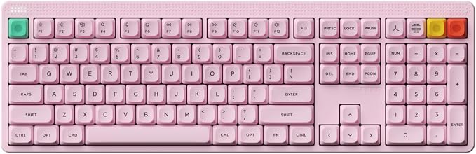 NuPhy Node100 Wireless Mechanical Keyboard, Hot Swappable Custom Bluetooth Keyboard, 109 Keys Computer Gaming Keyboards, Supports Touch Gestures, PBT Keycaps, RGB Backlit, Bluetooth/2.4GHz/USB-C - Image 8