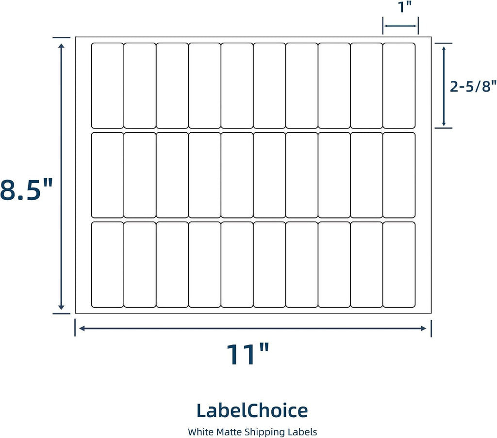 500 Sheets 15000 Pcs 30 Up Labels 1" x2-5/8 Shipping Address Labels for Laser & Inkjet Printers, Mailing Labels 30 per Sheet Return Address Stickers, 30 per Page on US Letter - Image 2