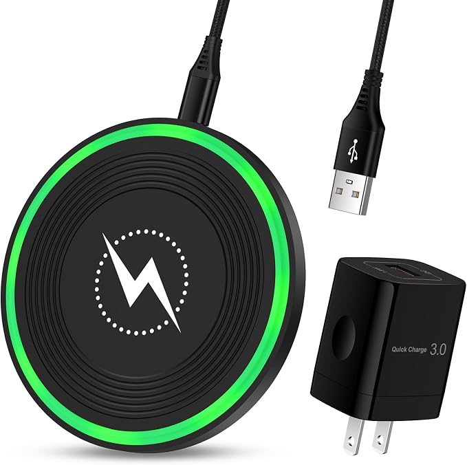 Samsung Wireless Charger Fast Charging Pad for Samsung Galaxy S26 S26 Ultra | S26 Plus S25 Edge S24 Ultra S24+ S24 S23 FE S22 S21 S20 S10 Note 20 10, 18W Phone Wall Charger Cargador Inalambrico by iHoto