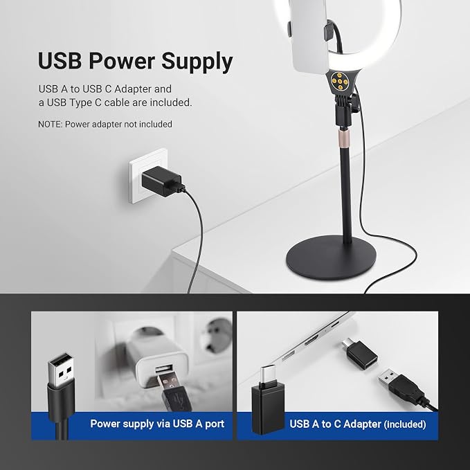 NEEWER ENTRY LEVEL VERSION N37 10.5" RGB Ring Light with Desktop Stand/Phone Holder Compatible with iPhone/Remote, 10W CRI85+ LED Lighting for TikTok YouTube Streaming Recording Laptop Zoom Video Call - Image 7