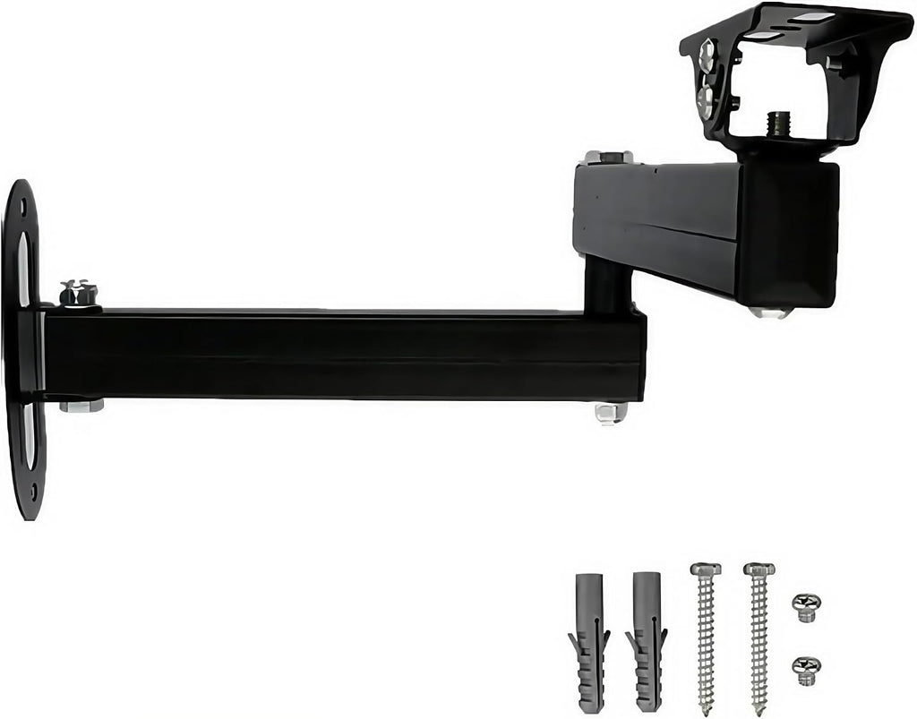 Articulating Magic Arm Wall Mount Holder Stand 15cm + 20cm,Wall Corner Mount Metal Black Bracket 35CM Long Arm Universal Angle Left Right Rotatable CCTV Camera Projector Holder by OdiySurveil